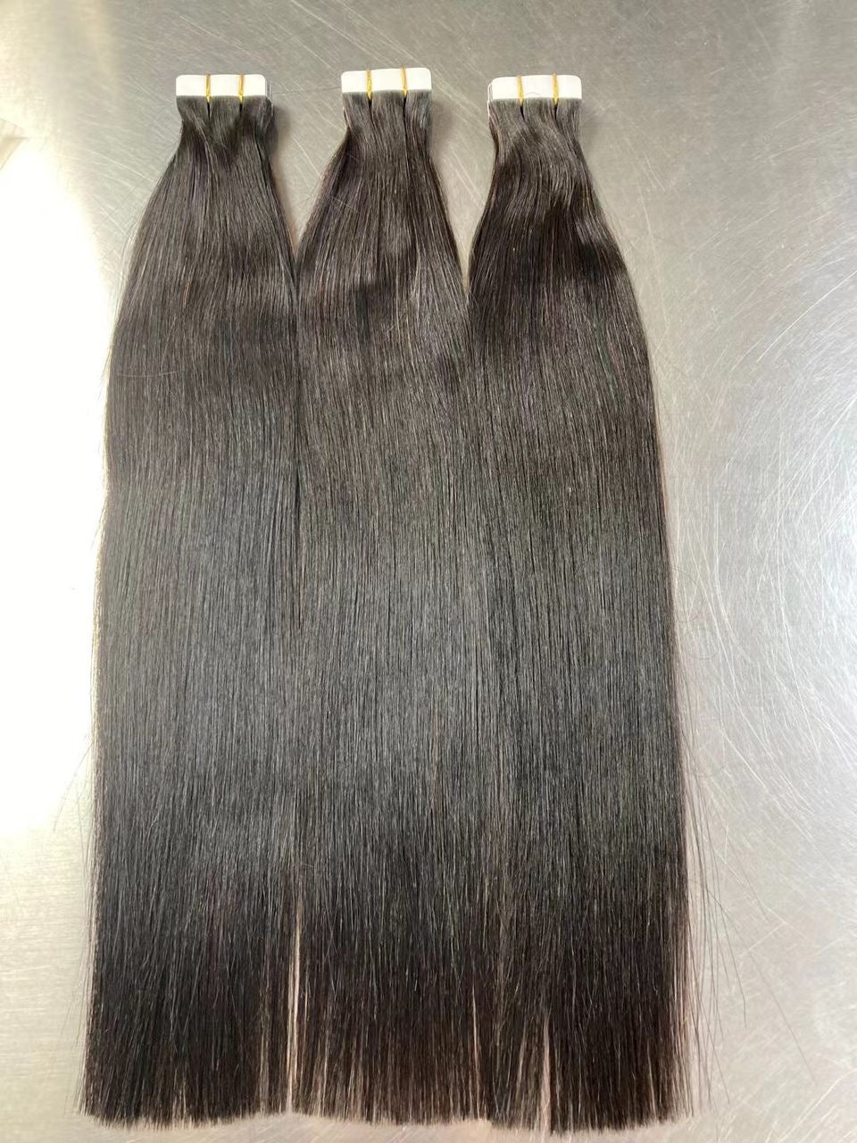 Tape hair extensions straight-body wave/extensiones de cabello con cinta adhesiva lacio-ondulado