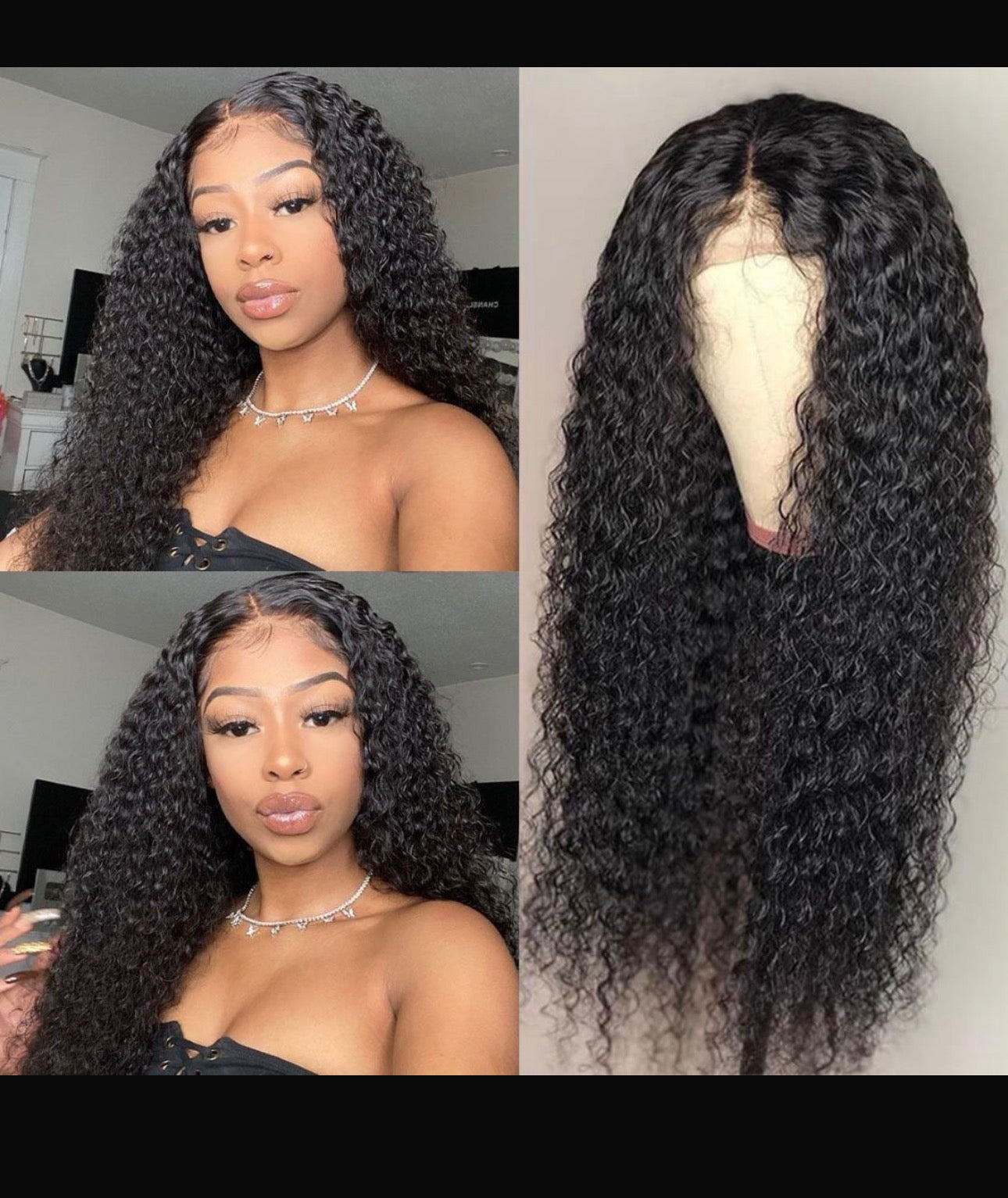 Transparent 13*4 lace Frontal water wave wig/ Peluca frontal de frontal transparente de 13*4 con ondas de agua.