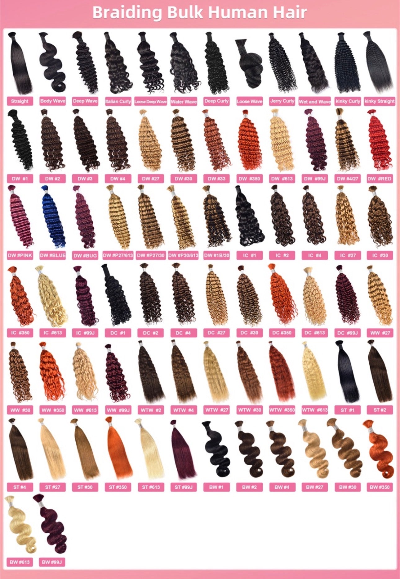 Color boho human hair