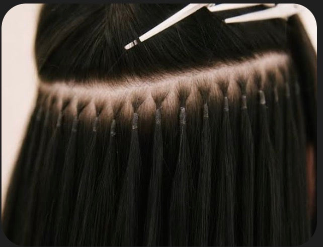 K-tip straight hair extensions/ K-tip extensiones lacias